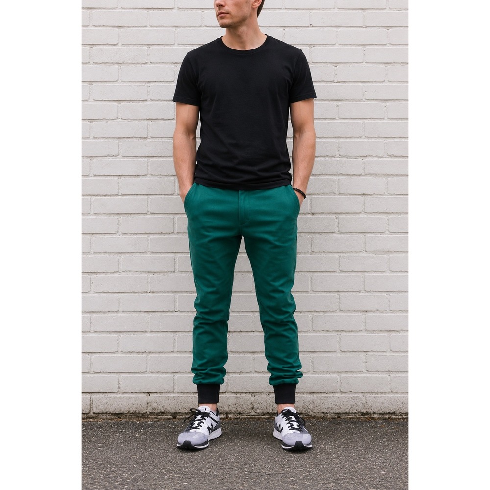 Kith Mercer III Joggers Mens 32 Forest Green Cotton Twill Tapered Pants